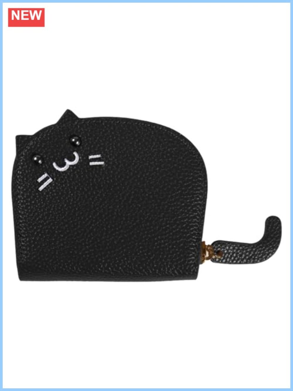 Cat Coin Purse for Women Litchi Pattern PU Card Holder